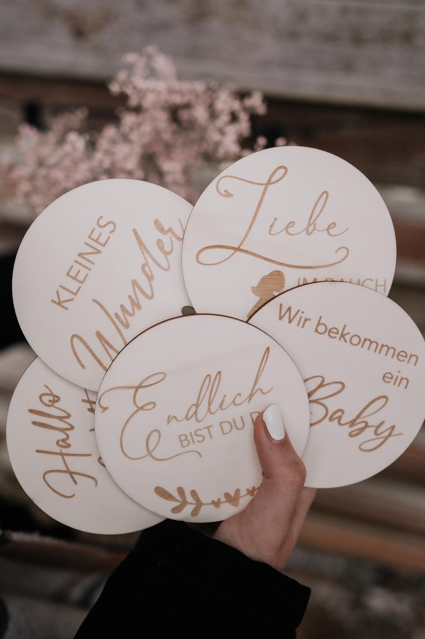 Frühchen Baby Holz Meilensteine