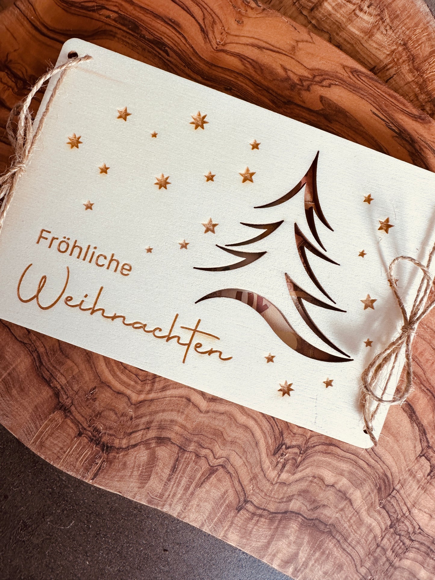 Geldgeschenk Weihnachtskarte