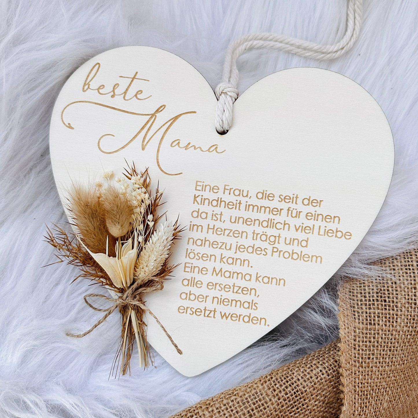 Herz Holzschild für Mama