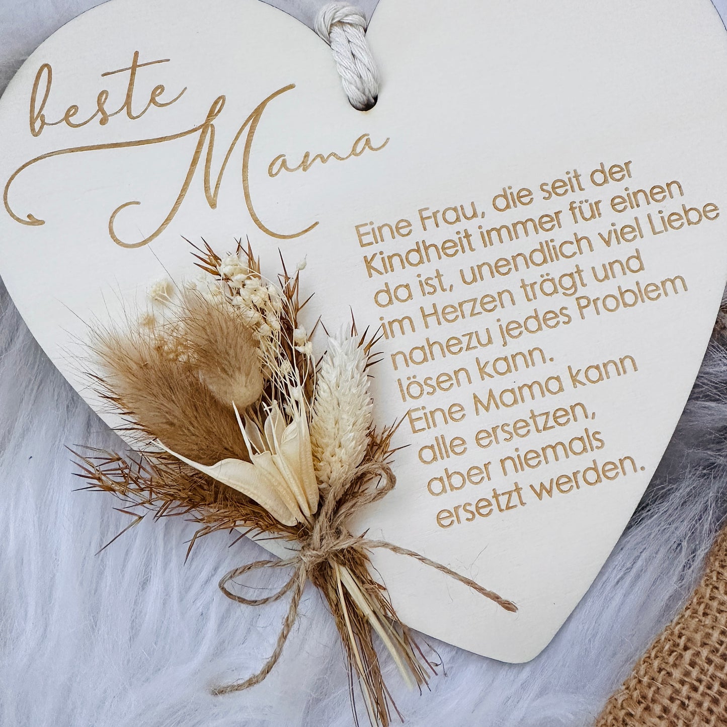 Herz Holzschild für Mama