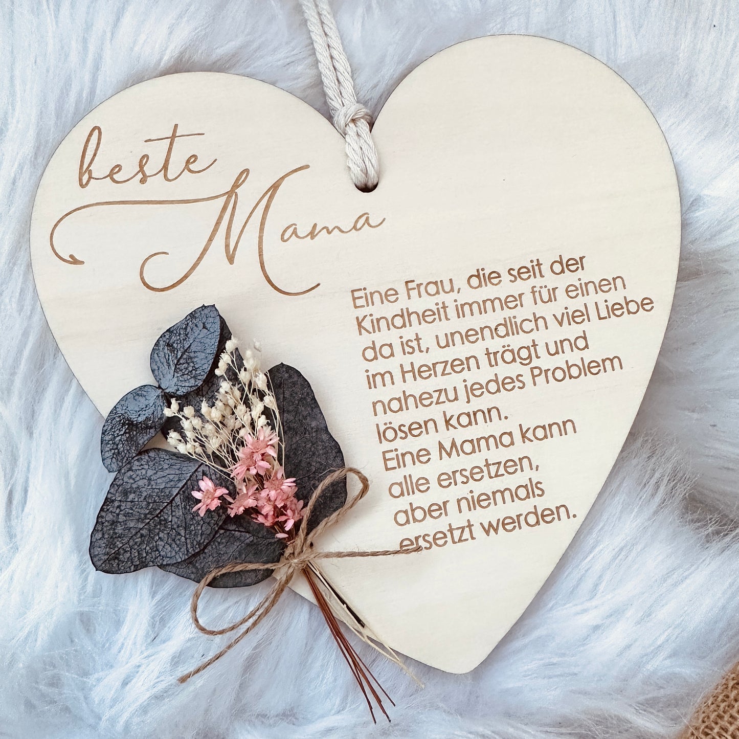Herz Holzschild für Mama