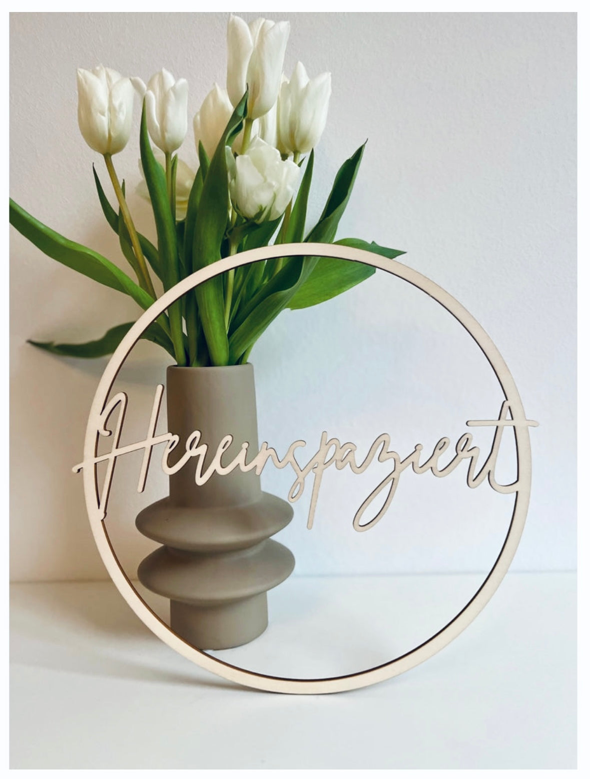 Trockenblumenkranz Willkommen | Hereinspaziert