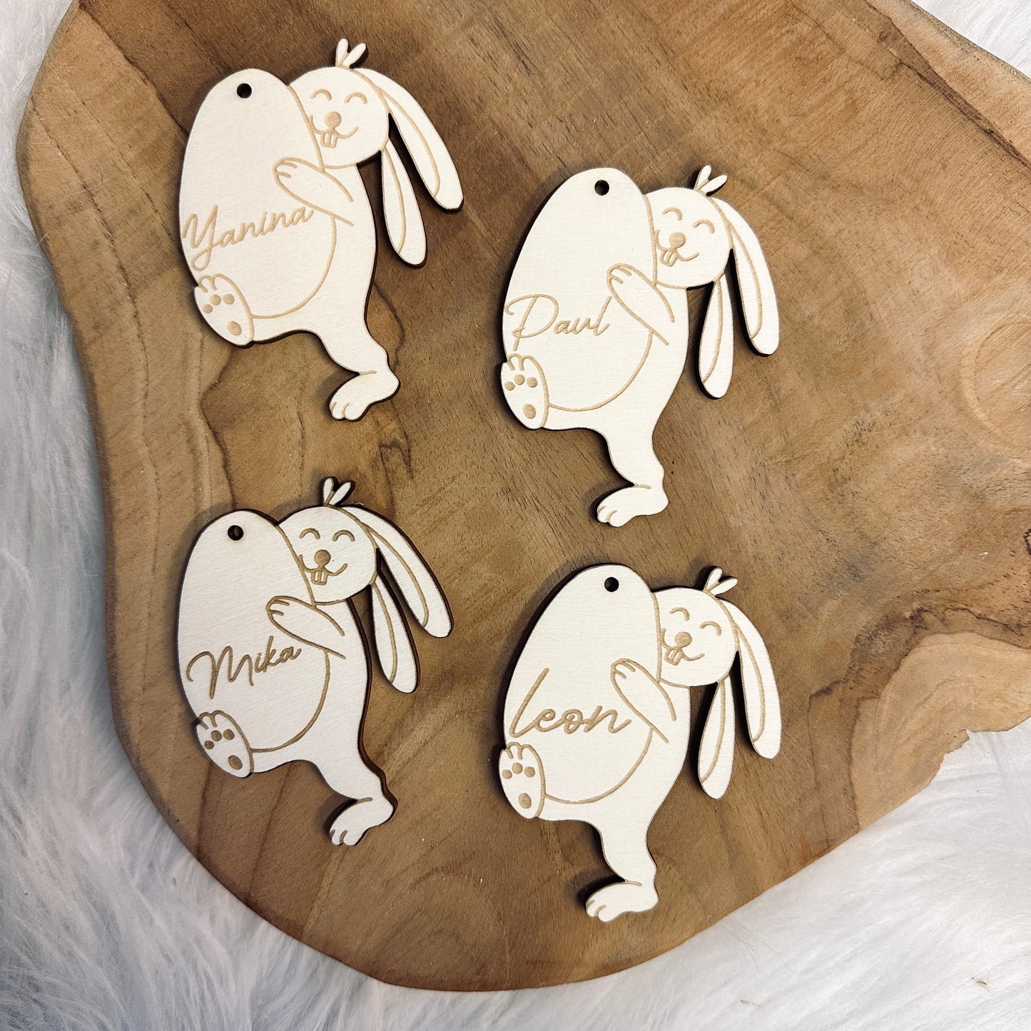 Osterhase Namensanhänger für Ostern, Osterkörbchen