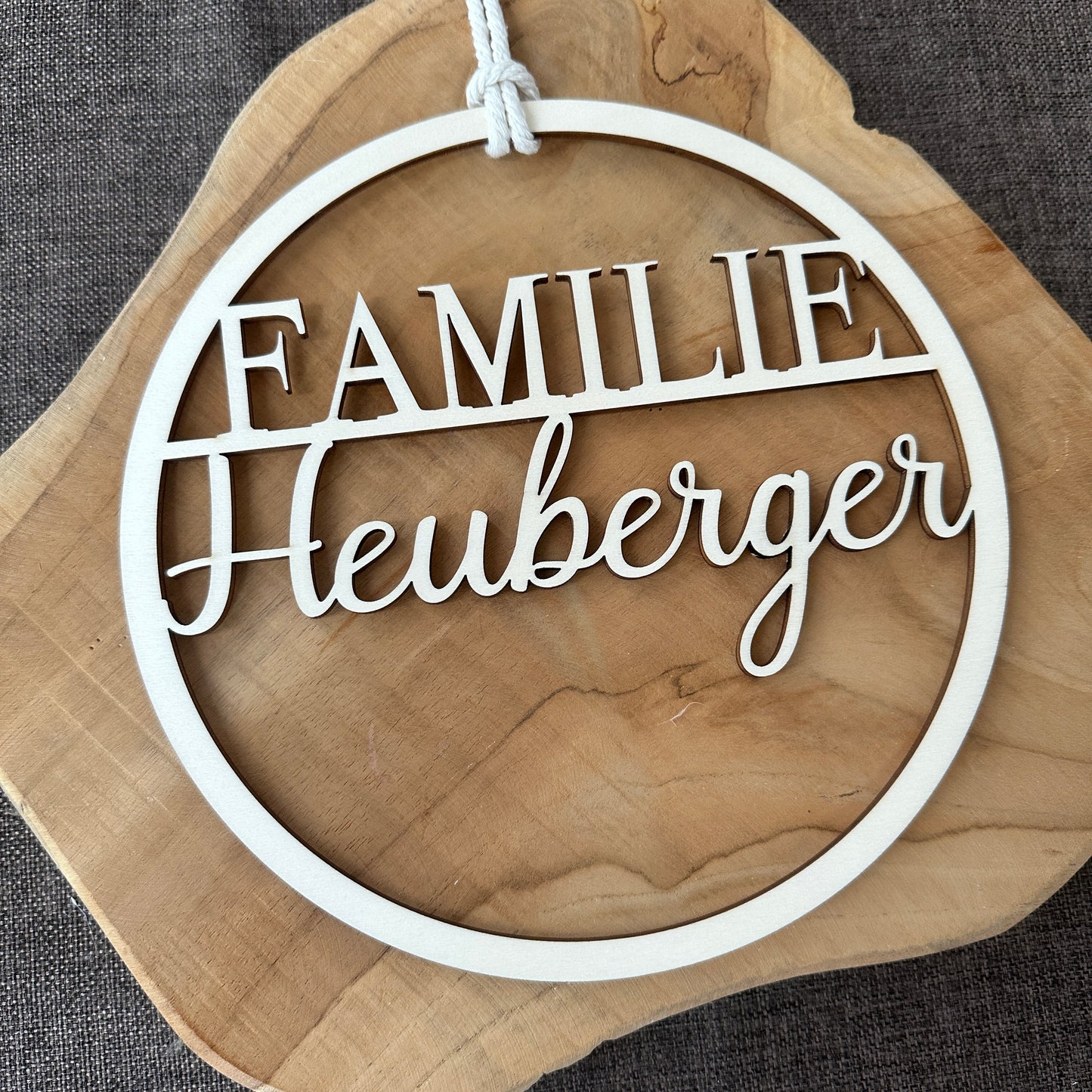 Trockenblumenkranz | Familienholzkranz