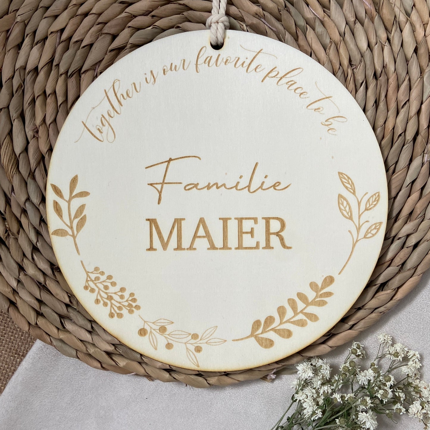 Familien Holzschild mit Name