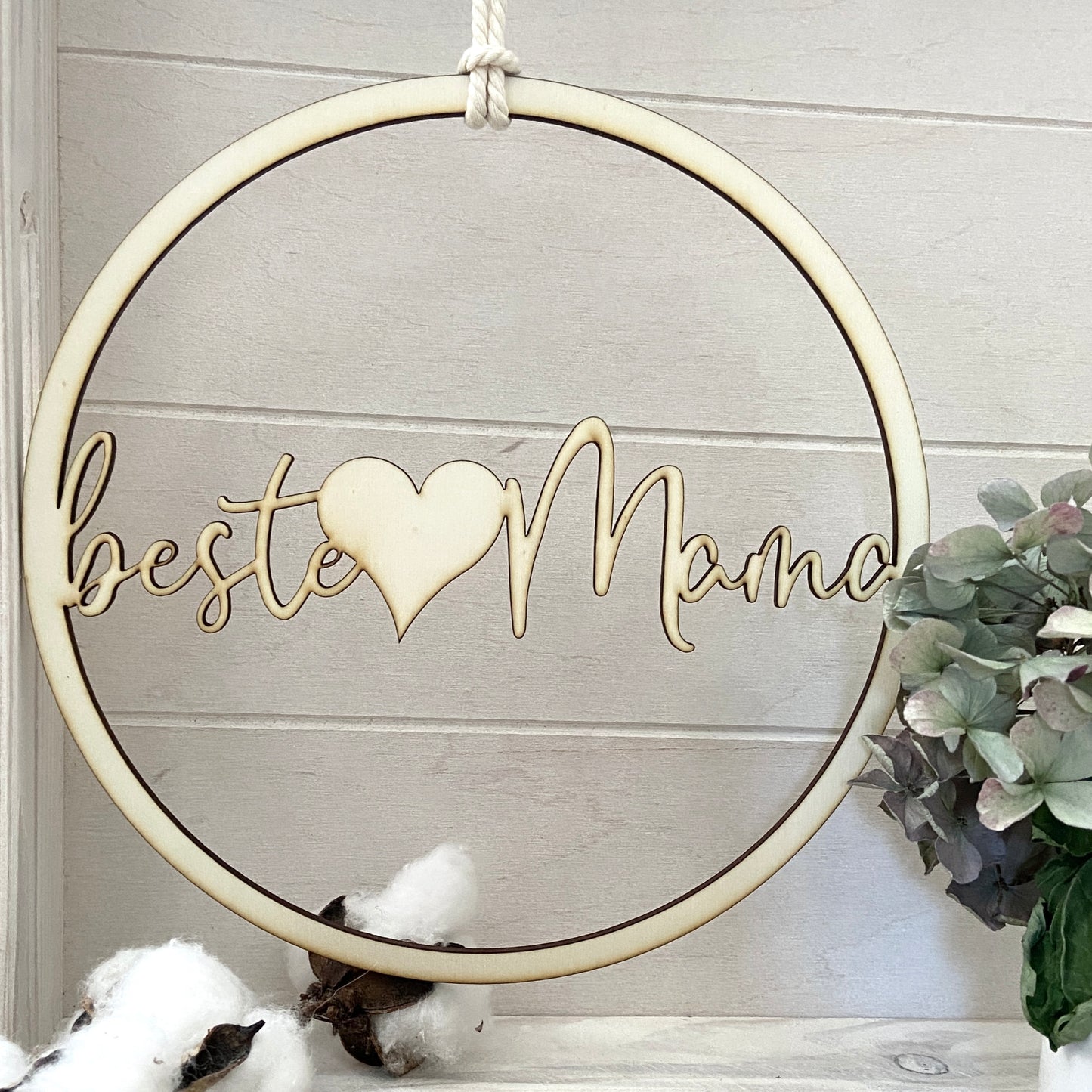 beste Mama Holzkranz