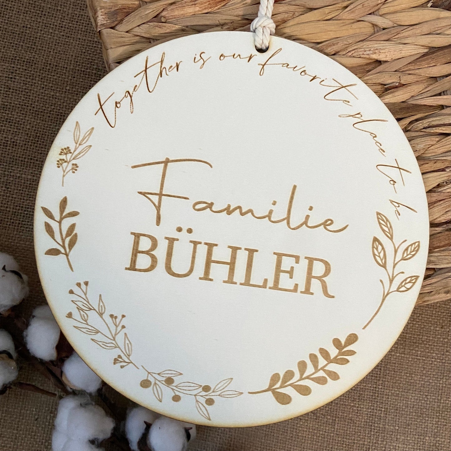 Familien Holzschild mit Name