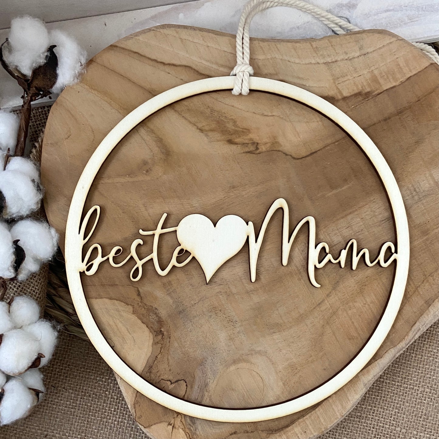 beste Mama Holzkranz