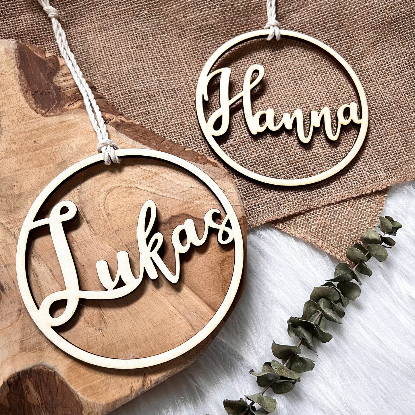 Holzkranz mit Name