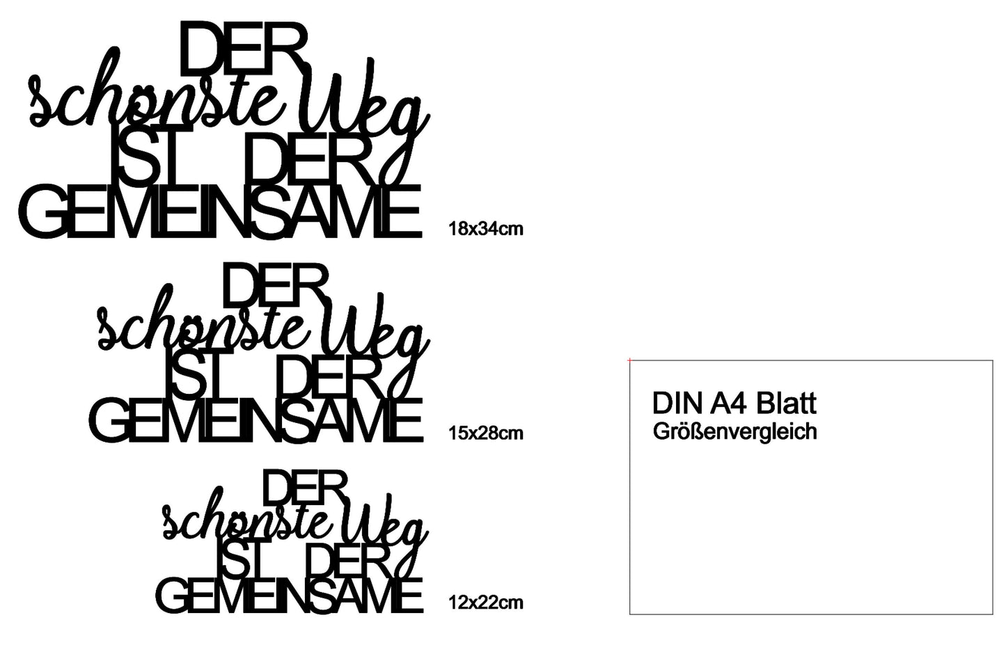 Schriftzug für die Wand