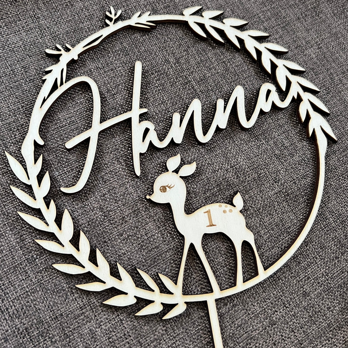 Caketopper mit Namen für Kindergeburtstag