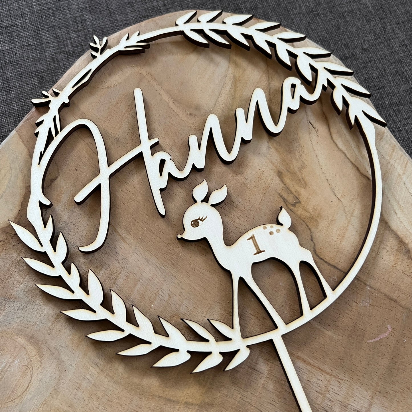 Caketopper mit Namen für Kindergeburtstag