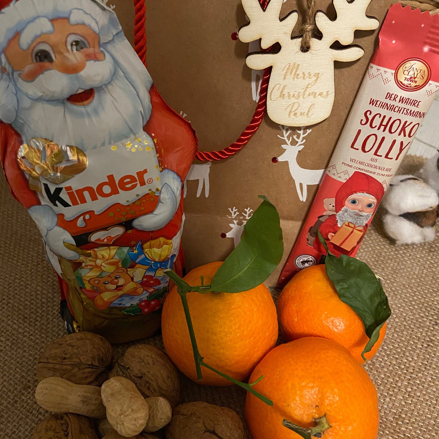 Nikolaus Anhänger / Weihnachtsbaum / Christbaumhänger Hirschkopf Elch / Namensanhänger