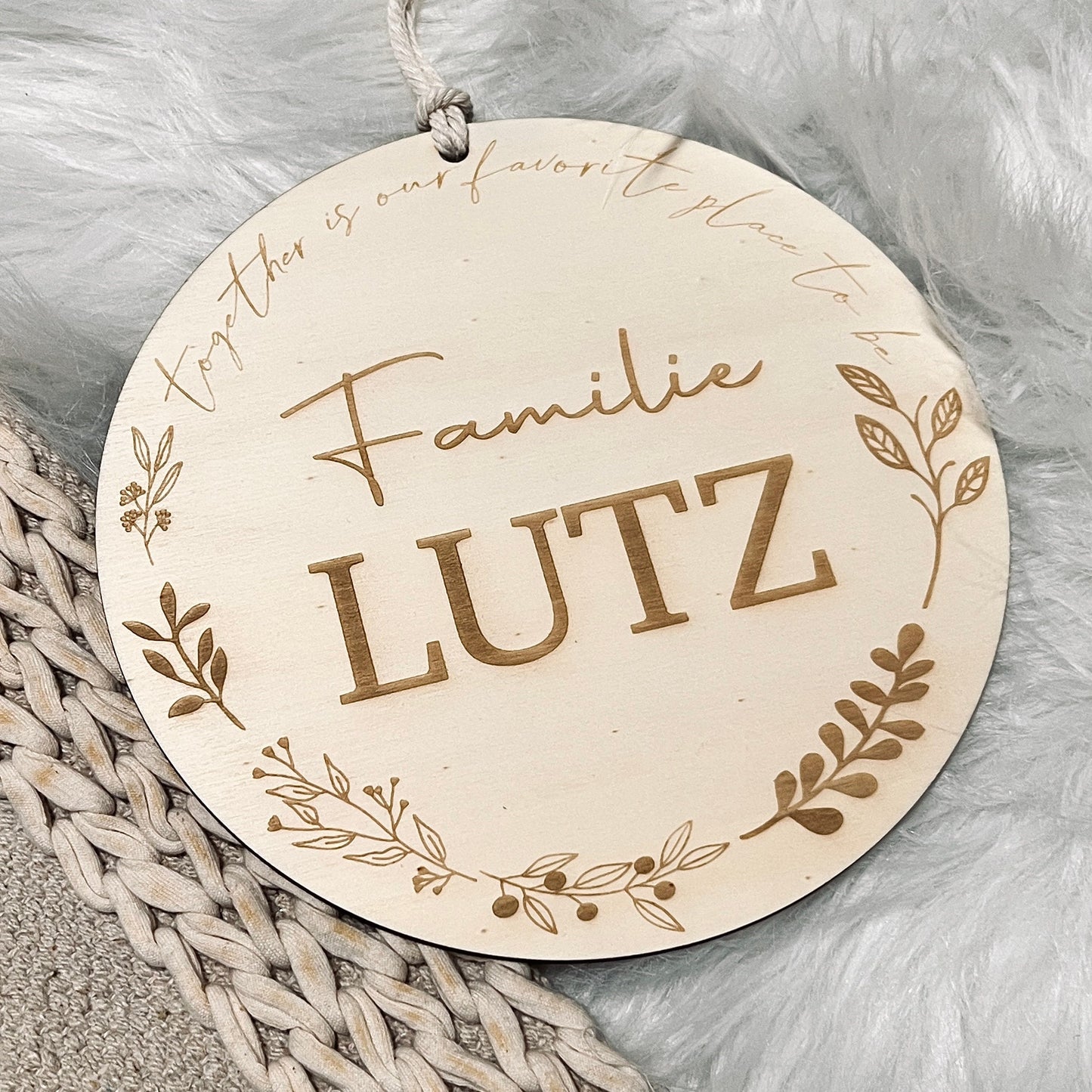 Familien Holzschild mit Name