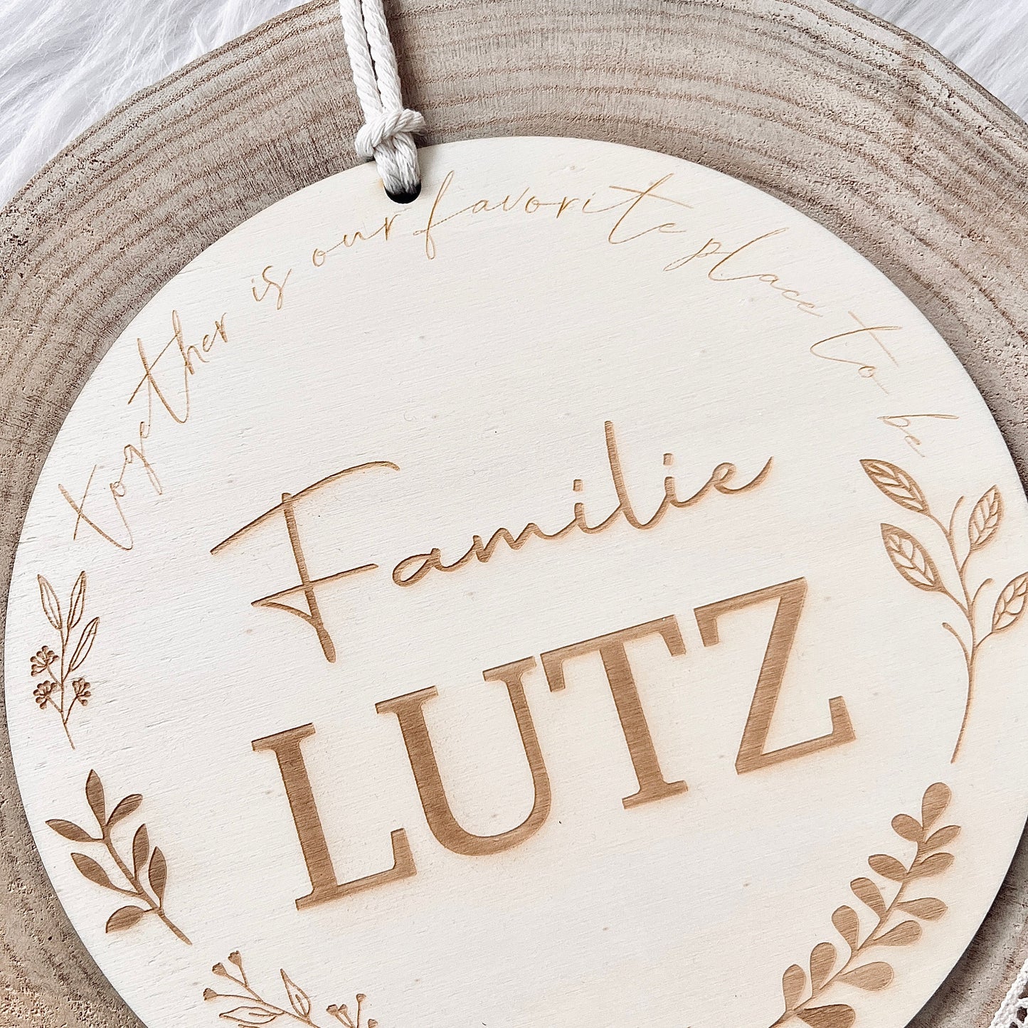 Familien Holzschild mit Name