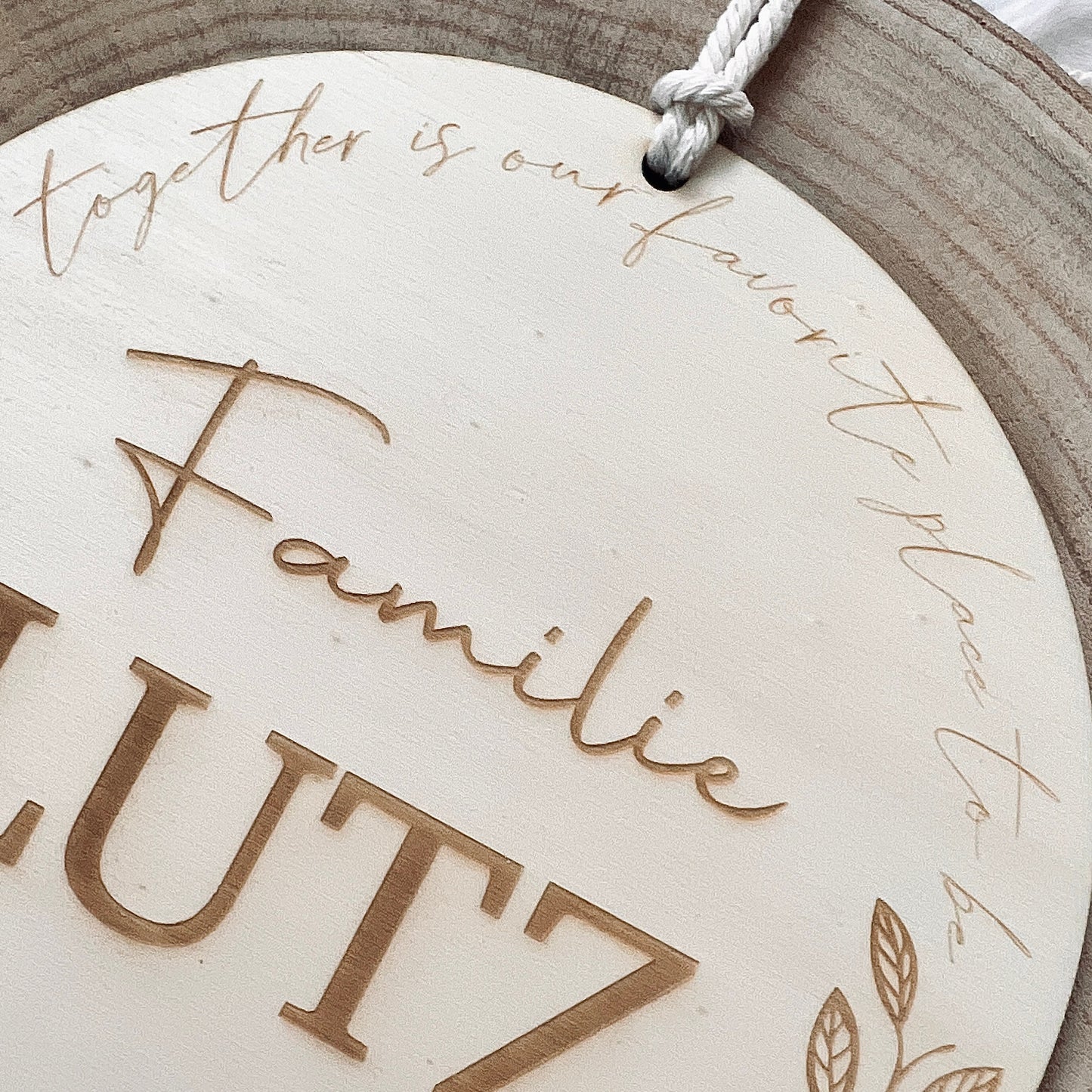 Familien Holzschild mit Name