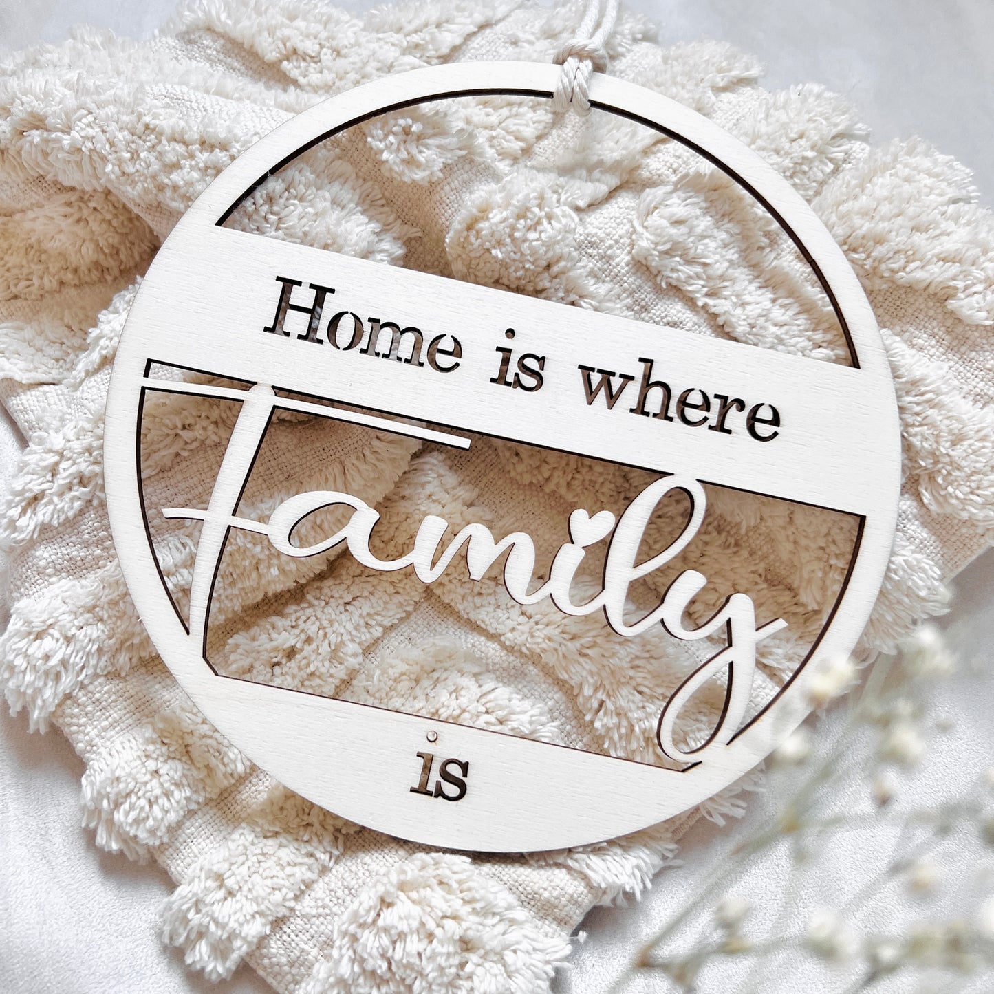 Trockenblumenkranz mit Familienname