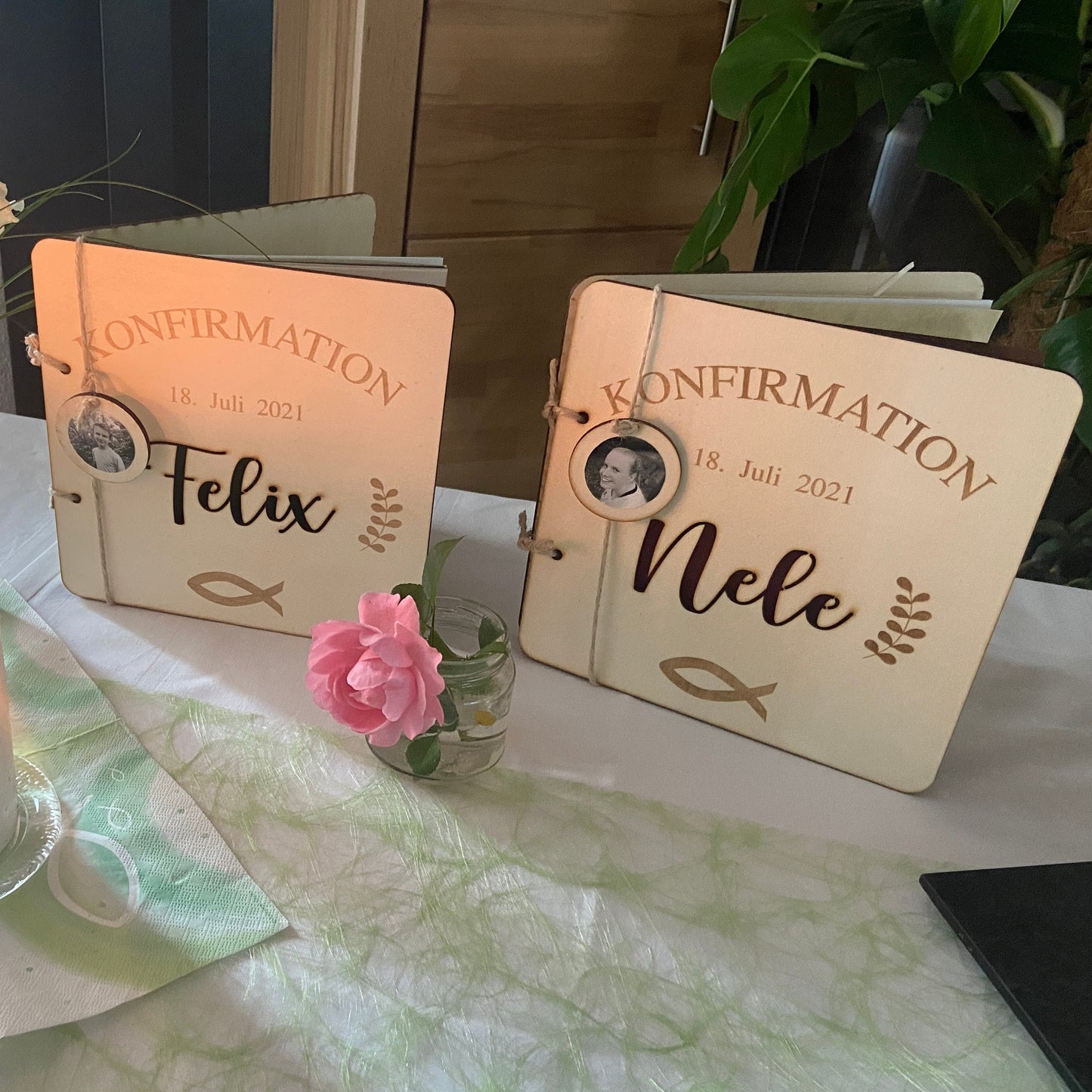 Konfirmation / Kommunion Gästebuch, Caketopper und Tischdeko