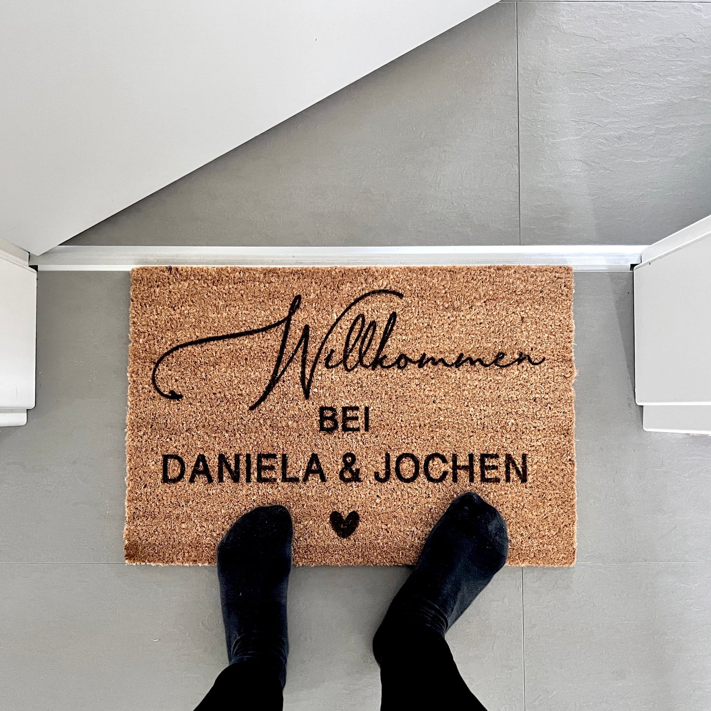 Personalisierte Fußmatte | Personalisiertes Geschenk | Neues Zuhause Geschenk | Türmatte Willkommen
