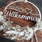 Trockenblumenkranz Herzlich Willkommen