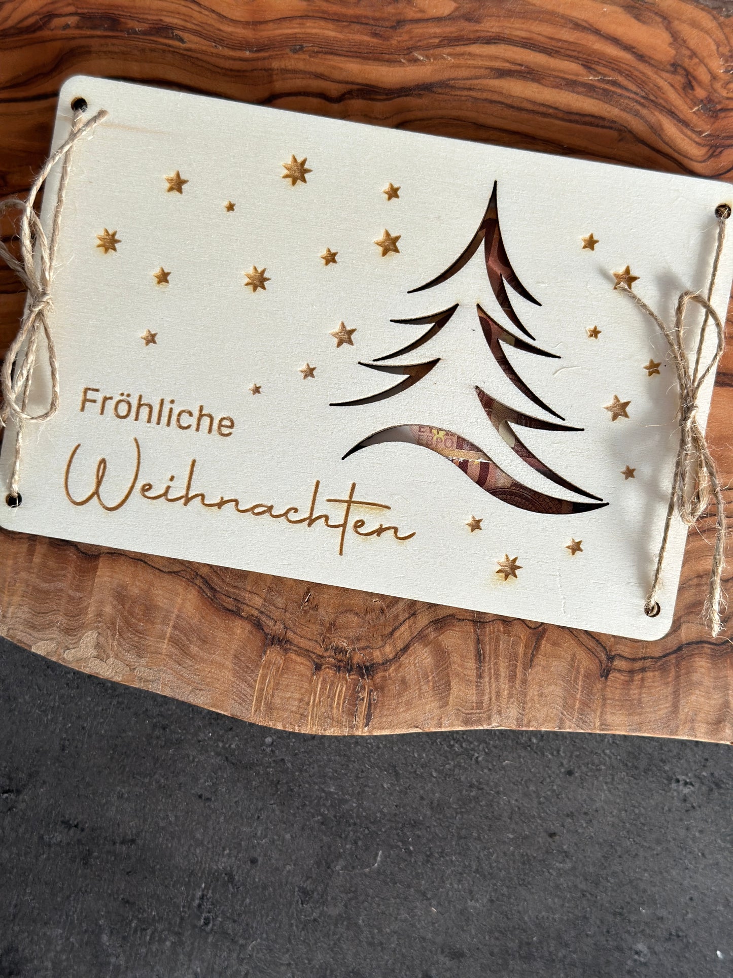 Geldgeschenk Weihnachtskarte