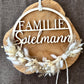 Trockenblumenkranz mit Familienname