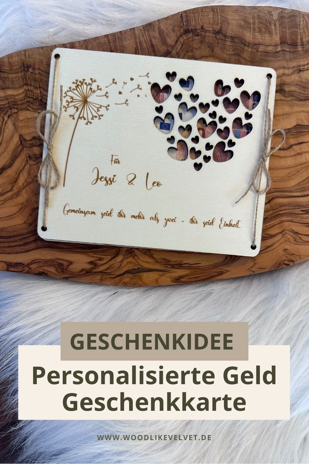 Personalisiertes Geldgeschenk Karte