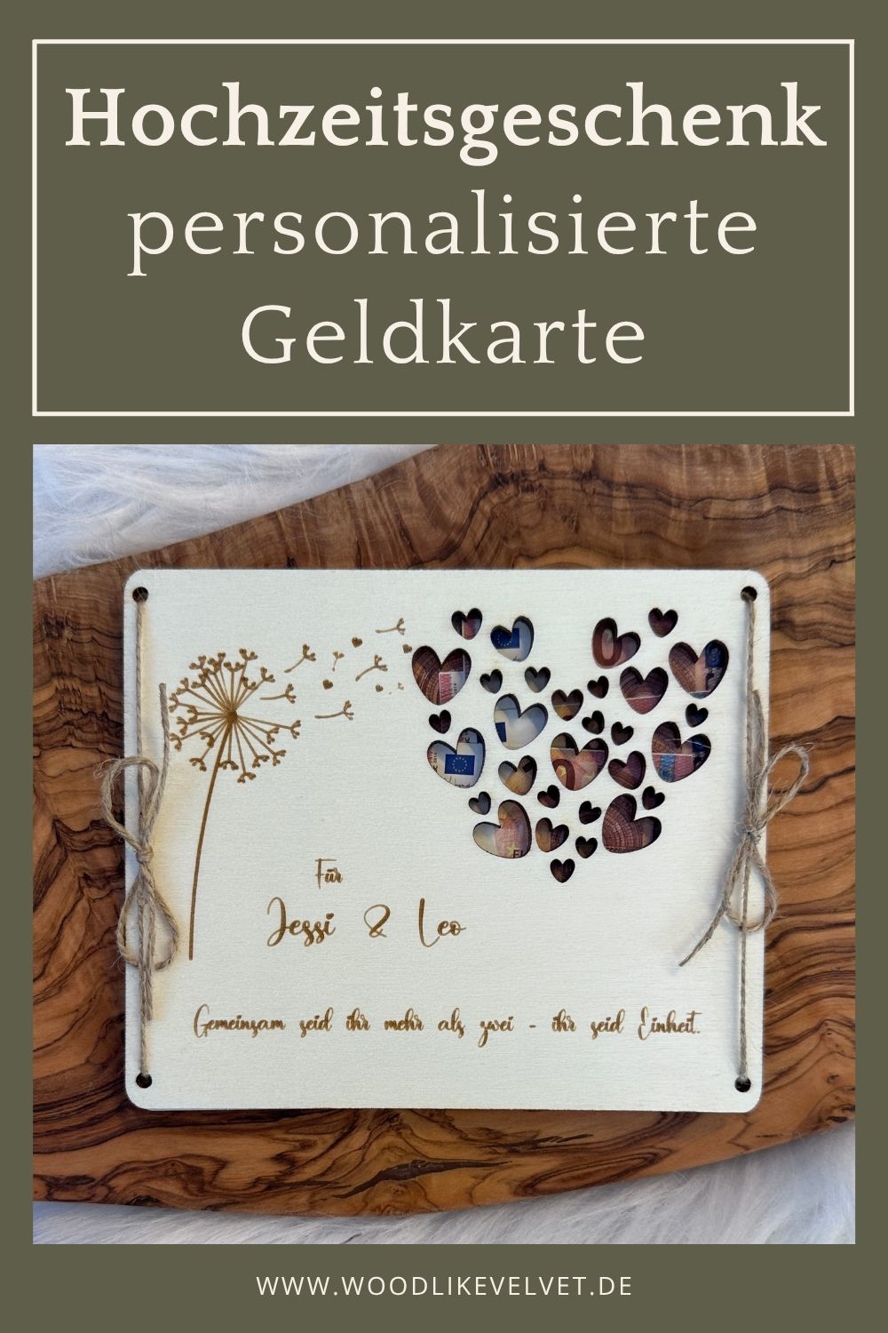 Personalisiertes Geldgeschenk Karte