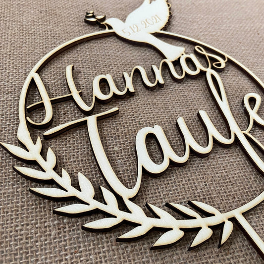 Caketopper mit Name für Taufe