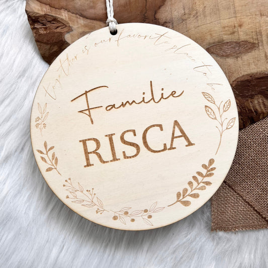 Familien Holzschild mit Name