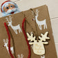Nikolaus Anhänger / Weihnachtsbaum / Christbaumhänger Hirschkopf Elch / Namensanhänger