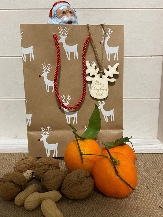 Nikolaus Anhänger / Weihnachtsbaum / Christbaumhänger Hirschkopf Elch / Namensanhänger