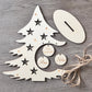 Weihnachtsbaum / Christbaum mit Holzanhänger / Weihnachtskugeln mit Namen aus Holz