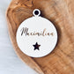 Weihnachtskugel mit Name / personalisierter Christbaumhänger aus Holz / Weihnachtsbaumdekoration
