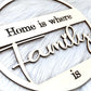 Trockenblumenkranz mit Familienname