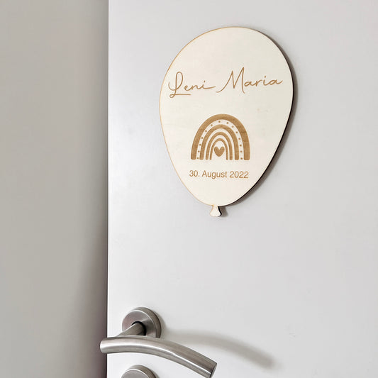 Kinderzimmer Luftballon Holzschild