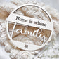 Trockenblumenkranz mit Familienname
