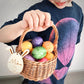 personalisiertes Osterkörbchen mit Name, Korb aus Weide mit Henkel für Kinder