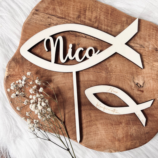 Konfirmation / Kommunion Gästebuch, Caketopper und Tischdeko