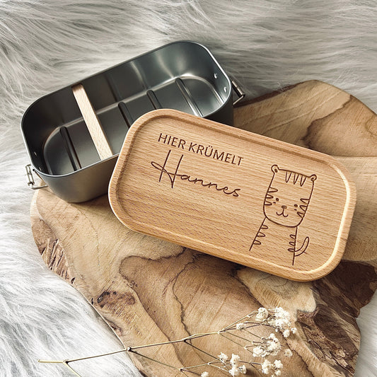 personalisierte Brotdose fürs Schulkind