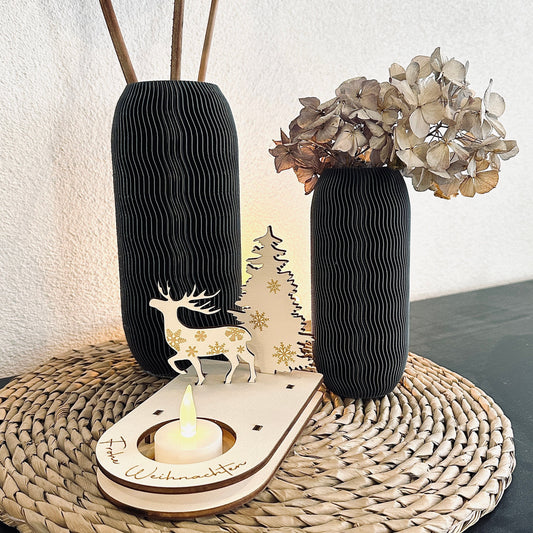 Weihnachtsgeschenk Teelichthalter graviert auf Wunsch mit Namen