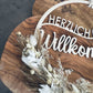 Trockenblumenkranz Herzlich Willkommen